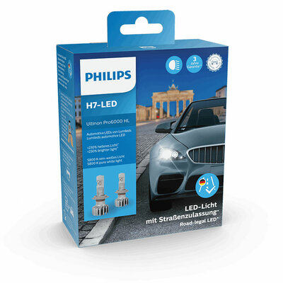 Philips Set H7 LED 12V15W Ultinon Pro6000 PKW Lampe 2 Stück