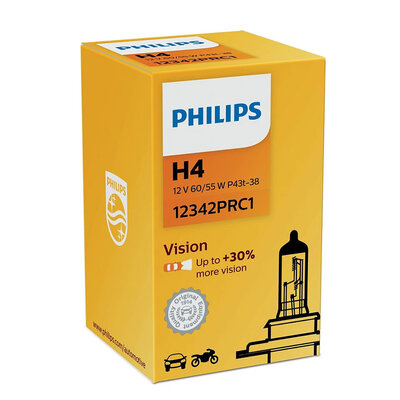 Philips H4 Vision +30% 12V 60/55W Scheinwerferlampe Philips H4 Vision +30% 12V 60/55W Scheinwerferlampe