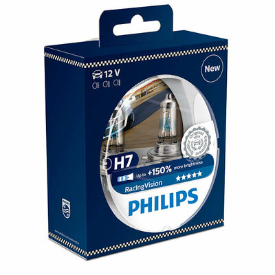 Philips 12V H7 RacingVision55W PX26d,  2xH7