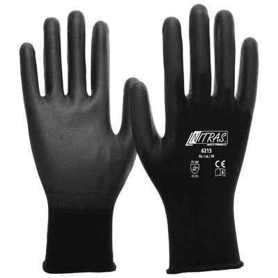 Nylonstrickhandschuh Gr XXL (10) PU-beschichtet, schwarz