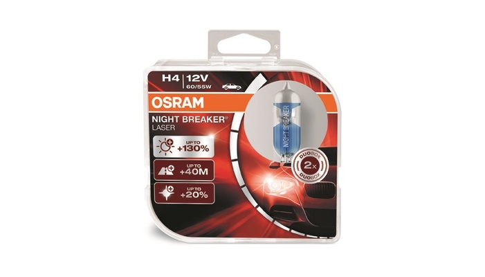 OSRAM H4 NBL 12v60/55w P43tNightBreakerLaser 2er Set