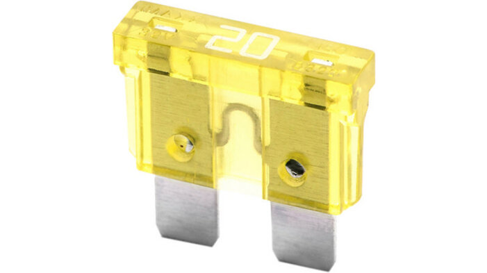 Flachstecksicherung 20A Gelb Midi KfZ Standard 19mm
