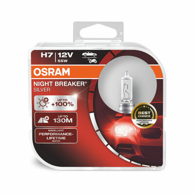 OSRAM H7 Night Breaker Silver2erSet 12v55w PX26d