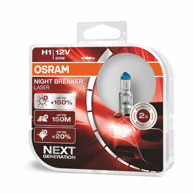 OSRAM H1 12v55w P14.5s NightBreakerLaser 2er Set