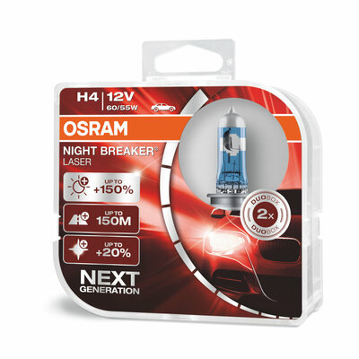 OSRAM H4 NightBreakerLaser150% NextGen 2er Set 12V