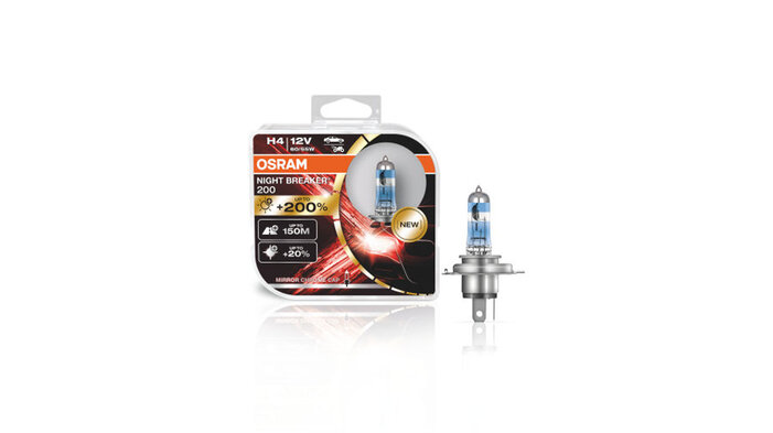OSRAM H4 NightBreaker200 % 2erSet 12V