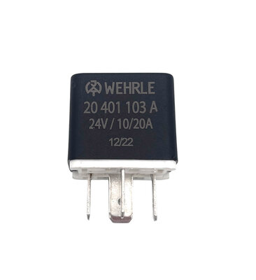 WEHRLE Relais Wechsler 24V 10/20A mit Lasche und Diode WEHRLE Relais Wechsler 24V 10/20A mit Lasche und Diode