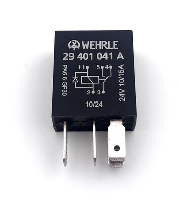 WEHRLE Wechsler Mikrorelais 24V 5/10A Diode 5 Pol WEHRLE Wechsler Mikrorelais 24V 5/10A Diode 5 Pol