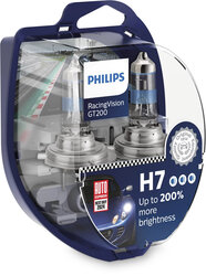 Philips 12V H7 RacingVision GT200 55W PX26d,  2xH7