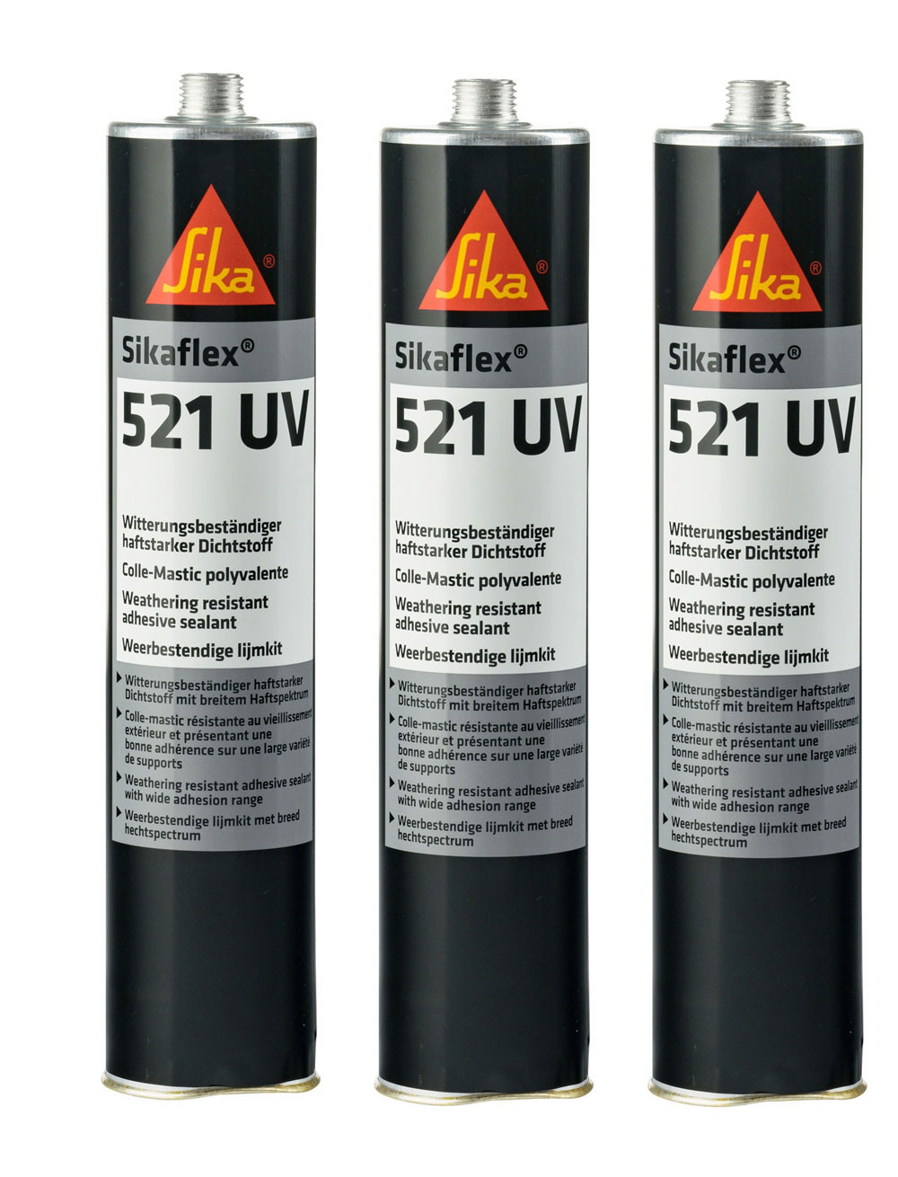 3 x Sikaflex 521 UV weiß 300ml Polyurethan Hybrid Dichtst